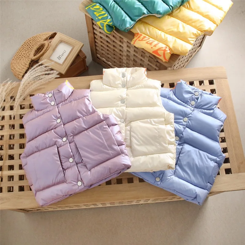 2021 New Children Down Vest Girls Stand Jacket Winter Waistcoats Boy Baby Autumn Outerwear Coats 2-8 Years Kids Warm Clothes
2021 New Children Down Vest Girls Stand Jacket Winter Waistcoats Boy Baby Autumn Outerwear Coats 2-8 Years Kids Warm Clothes
