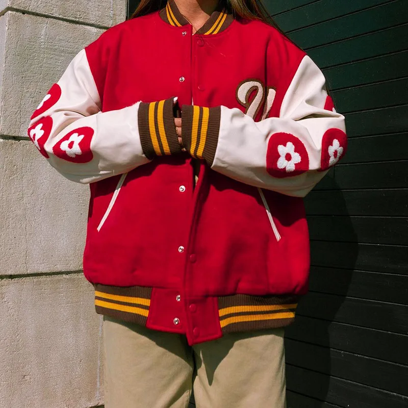 Y2K Oversized Jackets Autumn Winter 2021 Women Fashion Long Sleeve Baseball Jacket Red 90s Vintage Loose Print Coats Outwear
Y2K Oversized Jackets Autumn Winter 2021 Women Fashion Long Sleeve Baseball Jacket Red 90s Vintage Loose Print Coats Outwear