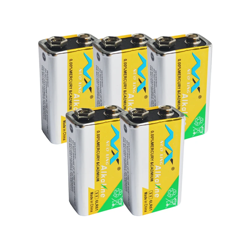 5Pcs 9V Alkaline Battery 6F22 6LR61 PPP3 MN1604 For Thermometer Microphones Multimeter ForInfrared Alarm Dry Batteria
5Pcs 9V Alkaline Battery 6F22 6LR61 PPP3 MN1604 For Thermometer Microphones Multimeter ForInfrared Alarm Dry Batteria