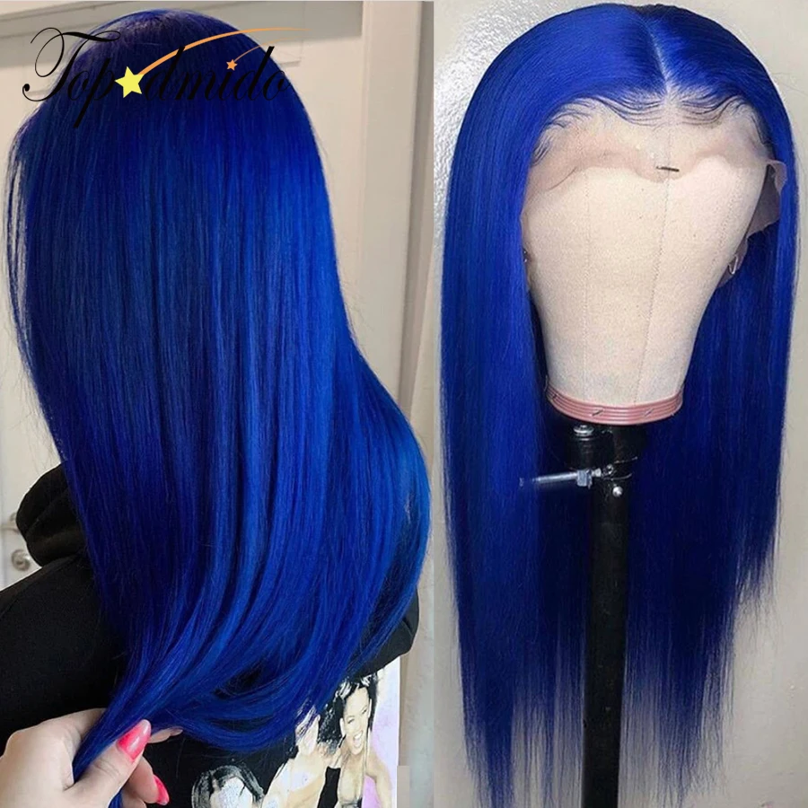 Topodmido Long Blue Colored 13x6 Lace Front Wig Human Hair Wigs With Baby Hair For Women Pre Plucked Brazilian Remy Hair
Topodmido Long Blue Colored 13x6 Lace Front Wig Human Hair Wigs With Baby Hair For Women Pre Plucked Brazilian Remy Hair