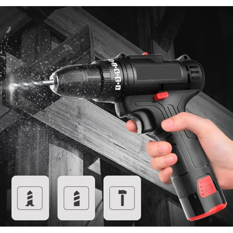 Multi Functional Electric Tools 36VF Rechargeable Two-Speed Lithium Electric Drill Household Screw Cordless Electric Drill
Multi Functional Electric Tools 36VF Rechargeable Two-Speed Lithium Electric Drill Household Screw Cordless Electric Drill