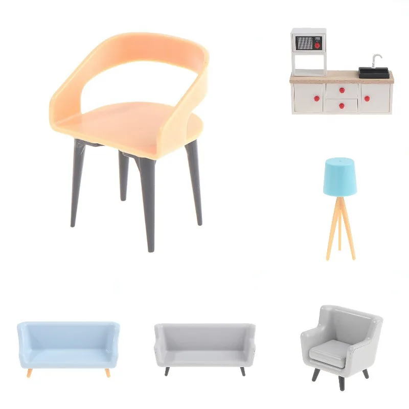 Dollhouse Miniature Furniture Wooden Red Small Round Stool European-style Dining Chair Long And Short Sofa Table Lamp Cabinet 
Dollhouse Miniature Furniture Wooden Red Small Round Stool European-style Dining Chair Long And Short Sofa Table Lamp Cabinet