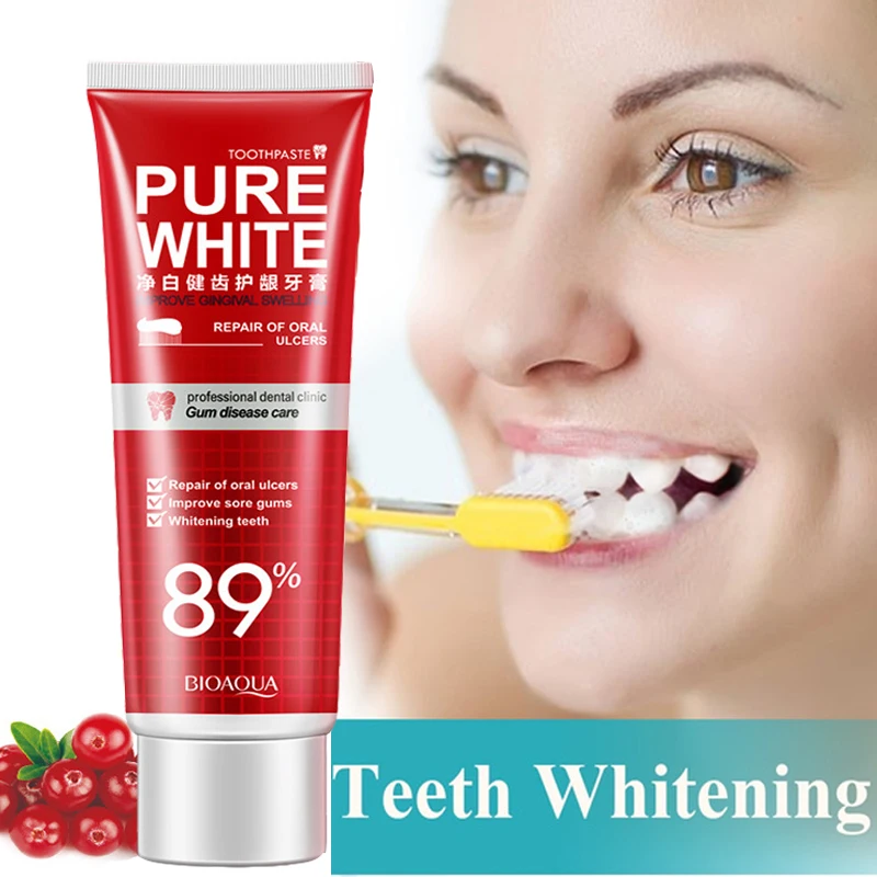 Teeth Whitening Mint Cranberry Toothpaste Tooth-Cleaning Fresh Shining Oral Hygiene Removes Plaque Stains Toothbrush-Whitening
Teeth Whitening Mint Cranberry Toothpaste Tooth-Cleaning Fresh Shining Oral Hygiene Removes Plaque Stains Toothbrush-Whitening