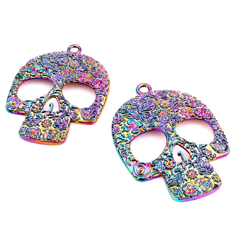 5pcs Alloy Rainbow Color Skull Pendants Charms Skull Pattern Necklace Pendant DIY Accessories Necklace Jewelry
5pcs Alloy Rainbow Color Skull Pendants Charms Skull Pattern Necklace Pendant DIY Accessories Necklace Jewelry