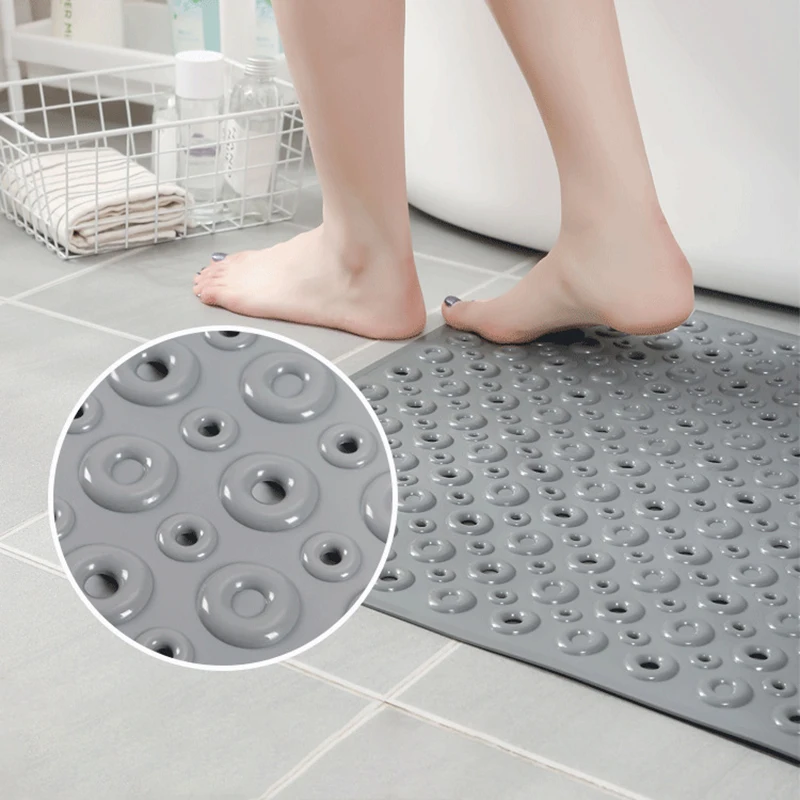 Drainable Bath Mats PVC Soft Bathroom Carpet With Suction Cup Anti Slip Bath Mats On The Floor Home Bathroom Accessories
Drainable Bath Mats PVC Soft Bathroom Carpet With Suction Cup Anti Slip Bath Mats On The Floor Home Bathroom Accessories