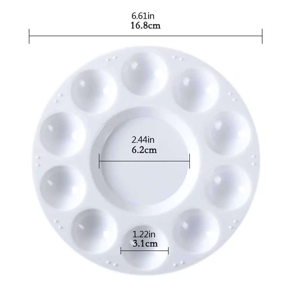 Circular Plastic 10 Holes Palette Art Special Painting Tools Painting Watercolor Apparatus Paint Tray Palette White 
Circular Plastic 10 Holes Palette Art Special Painting Tools Painting Watercolor Apparatus Paint Tray Palette White