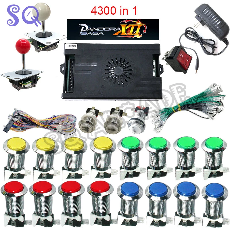 Built-in 4300 in 1 games Pandora box 12 DIY kit with push button joystick power supply Gamepad can add games HDMI VGA output
Built-in 4300 in 1 games Pandora box 12 DIY kit with push button joystick power supply Gamepad can add games HDMI VGA output