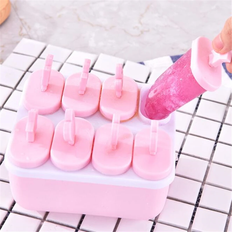 

Ice Cream Popsicle Molds Plastic DIY Ice Cream Mold Frozen Popsicles Combination Ice Cube Maker Cool Round Square Ice Pop Mould