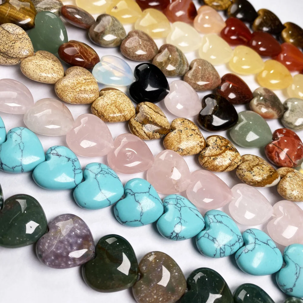 11pcs Natural Stone Heart Rainbow Stone Green Aventurine White Turquoise Tiger Eye Stone Beads for Jewelry Making DIY Bracelet
11pcs Natural Stone Heart Rainbow Stone Green Aventurine White Turquoise Tiger Eye Stone Beads for Jewelry Making DIY Bracelet