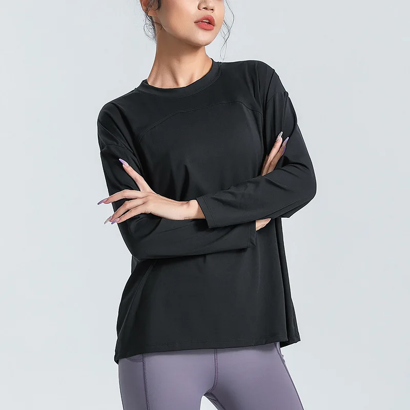 Autum Winter Yoga Shirt Women Long Sleeves Loose Breathable Quick Dry Sport Top Soft Elastic Workout Gym Jogging Sportswear
Autum Winter Yoga Shirt Women Long Sleeves Loose Breathable Quick Dry Sport Top Soft Elastic Workout Gym Jogging Sportswear