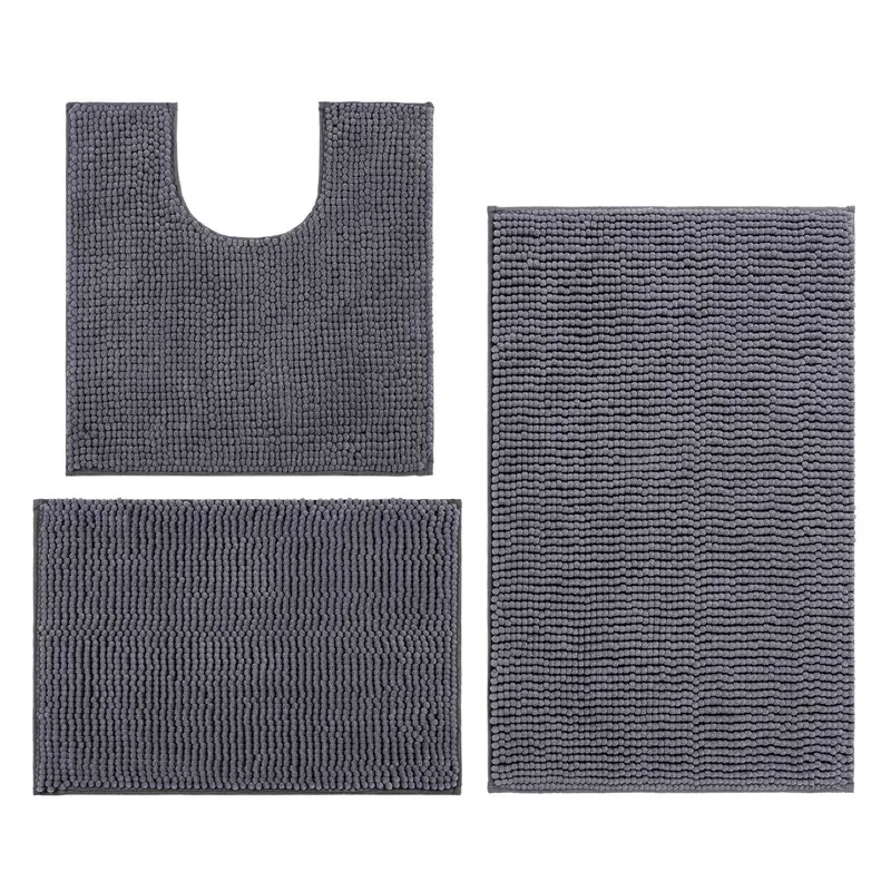 3 Pieces Bathroom Rugs, Anti-Slip Chenille Bath Rug, Super Absorbent Luxury Shaggy Bath Mats Set, Machine Washable
3 Pieces Bathroom Rugs, Anti-Slip Chenille Bath Rug, Super Absorbent Luxury Shaggy Bath Mats Set, Machine Washable