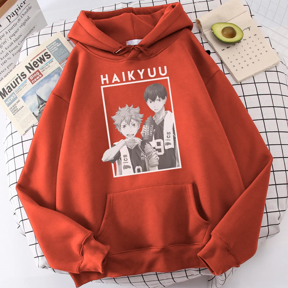 Толстовка Hinata And Kageyama Haikyuu мужская с капюшоном повседневная смешная уличная