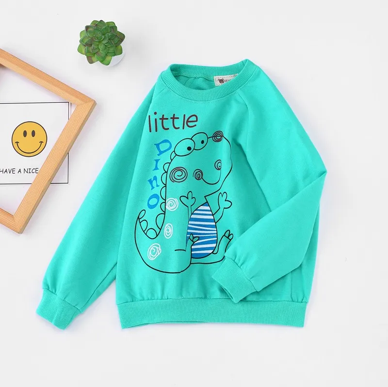 Fashion Baby Boy's Clothing Dinasaur Sweater Hoodies Long Sleeve Tee Shirts Clothes For Infant Hoodie Toddler Girls | Детская одежда
