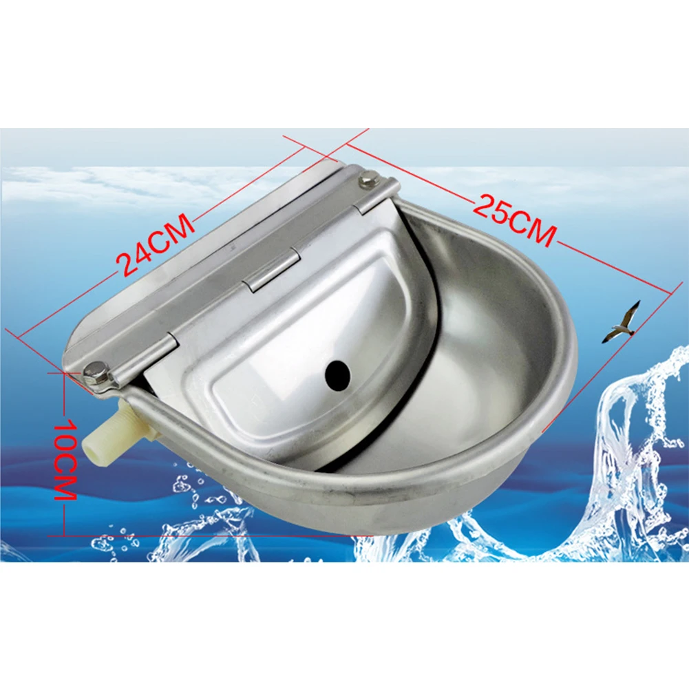With Drain Hole Drink Dog Sheep Automatic Float Cattle Farming Stainless Steel Goat Horse Supplies Pet Trough Cow Water Bowl
With Drain Hole Drink Dog Sheep Automatic Float Cattle Farming Stainless Steel Goat Horse Supplies Pet Trough Cow Water Bowl