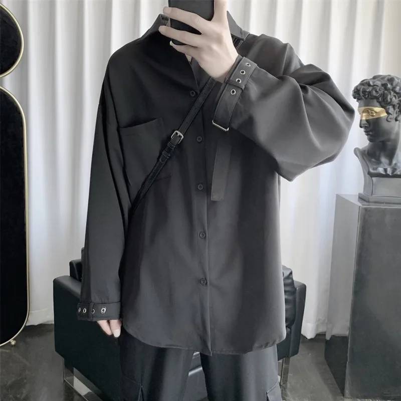 Black White Dress Shirt Men's Fashion Business Casual Shirt Men Streetwear Wild Loose British Style Long Sleeve Shirts Mens
Black White Dress Shirt Men's Fashion Business Casual Shirt Men Streetwear Wild Loose British Style Long Sleeve Shirts Mens