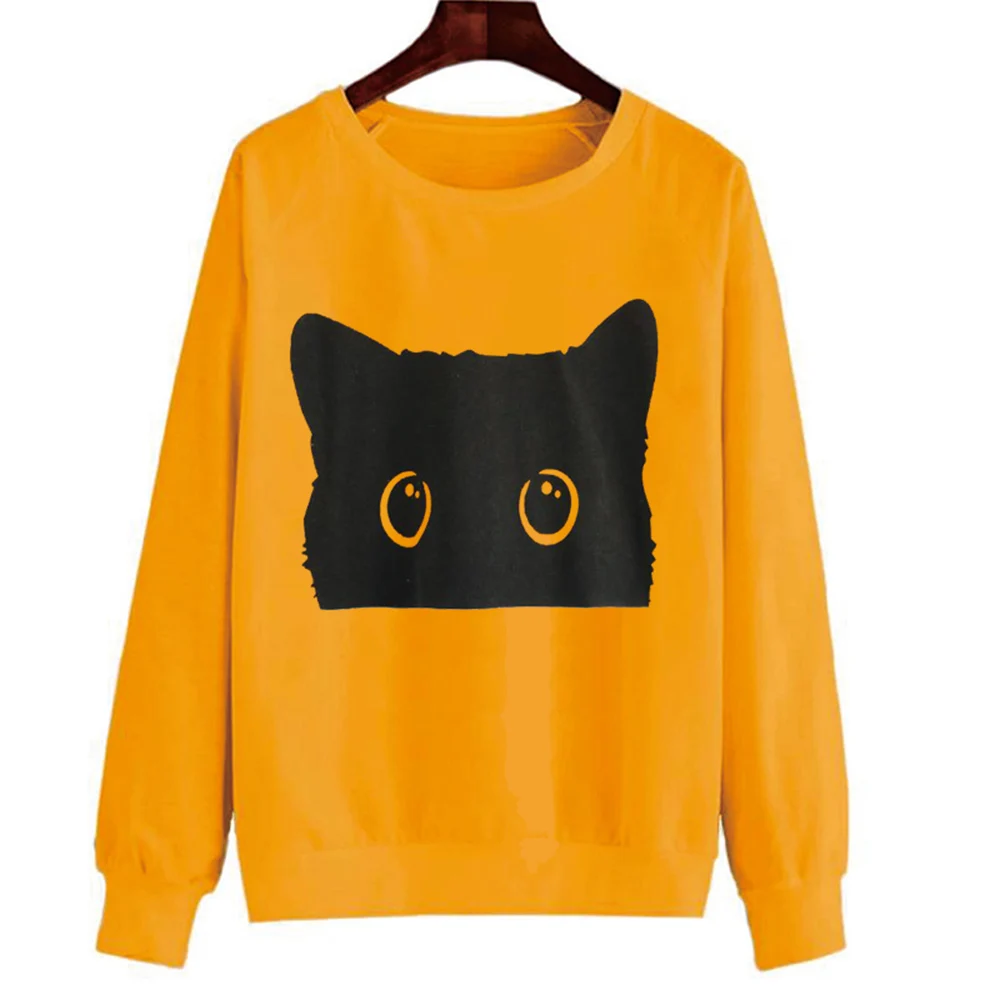 Woman Cute Black Cat Sweatshirt Women Men Kawaii Long Sleeve cute Animal Hoody Autumn Winter Pullover Funny Clothing hoodie tops
Woman Cute Black Cat Sweatshirt Women Men Kawaii Long Sleeve cute Animal Hoody Autumn Winter Pullover Funny Clothing hoodie tops