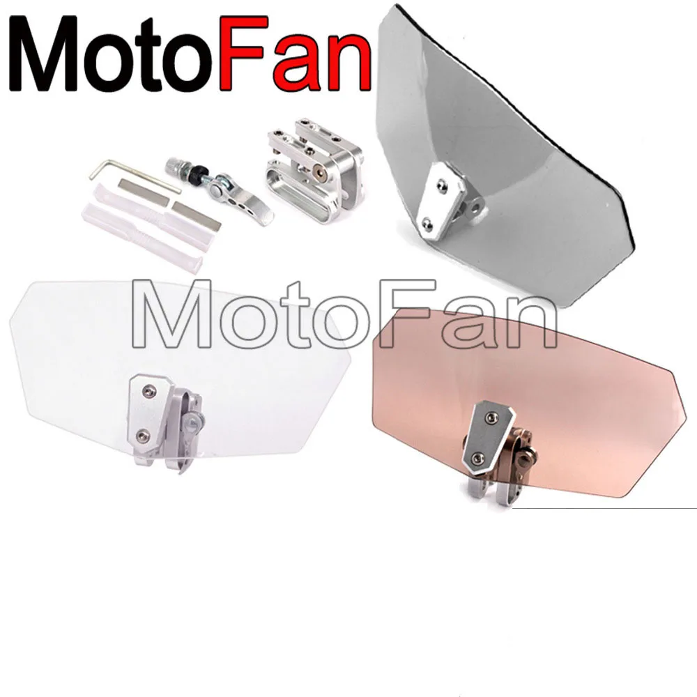 Adjustable Clip On Windshield Windscreen Wind Deflector Unversal For Motorcycle Honda Yamaha Suzuki Kawasaki BMW Aprilia
Adjustable Clip On Windshield Windscreen Wind Deflector Unversal For Motorcycle Honda Yamaha Suzuki Kawasaki BMW Aprilia