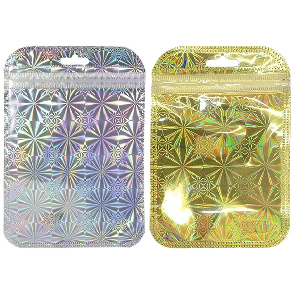 50pcs Laser Zip Lock Bags Plastic Gold Silver Self Sealing Cosmetic Packaging Gift Bag Clear Jewelry Thick Resealable Pouch
50pcs Laser Zip Lock Bags Plastic Gold Silver Self Sealing Cosmetic Packaging Gift Bag Clear Jewelry Thick Resealable Pouch