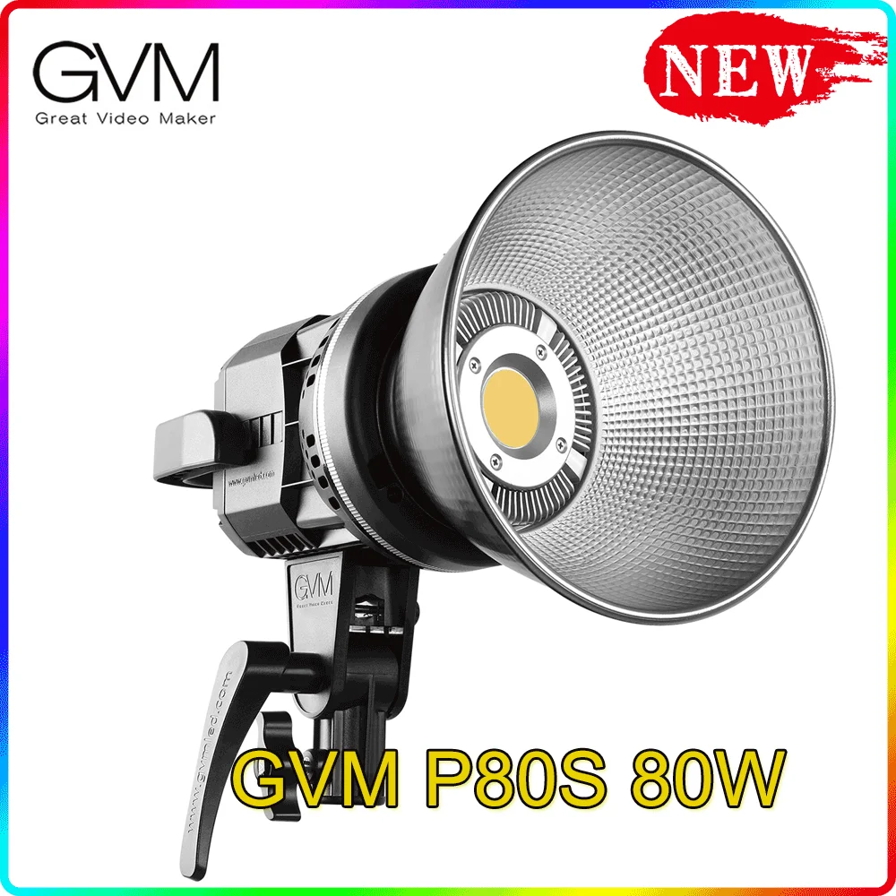 GVM P80S 80W Fresnel Light 5600K LED Video Light Stepless Brightness Adjustment CRI 97+ with Bowens Mount for Photography Video
GVM P80S 80W Fresnel Light 5600K LED Video Light Stepless Brightness Adjustment CRI 97+ with Bowens Mount for Photography Video