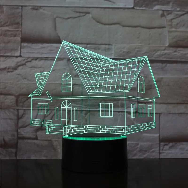 House Creative Stereo 3D Nightlight Novelty Usb Led Lamp Mini Led Battery Powered Acrylic 7 color change Table Lamps 1995
House Creative Stereo 3D Nightlight Novelty Usb Led Lamp Mini Led Battery Powered Acrylic 7 color change Table Lamps 1995