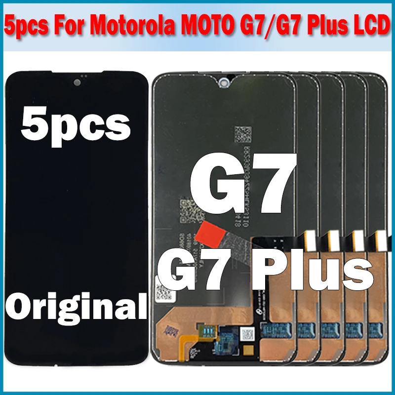 ЖК-дисплей в сборе для Motorola Moto G7 Plus 5 шт. экран 6 2 дюйма LCD | Мобильные телефоны и