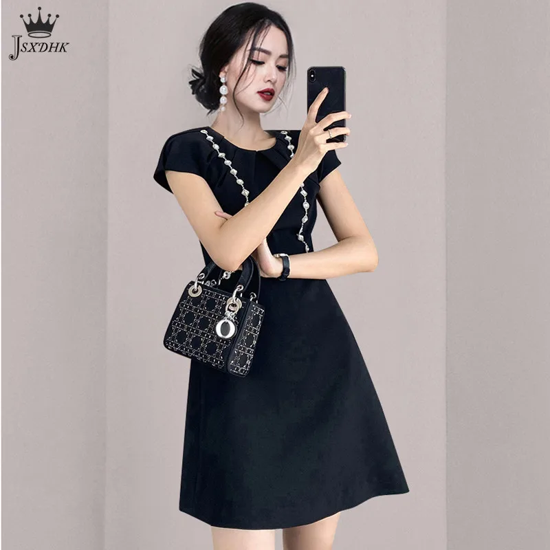 2021 Summer New French Style OL Dress High Quality Women O-Neck Short Sleeve Party Dress Korea Design Vintage Beading Mini Dress
2021 Summer New French Style OL Dress High Quality Women O-Neck Short Sleeve Party Dress Korea Design Vintage Beading Mini Dress