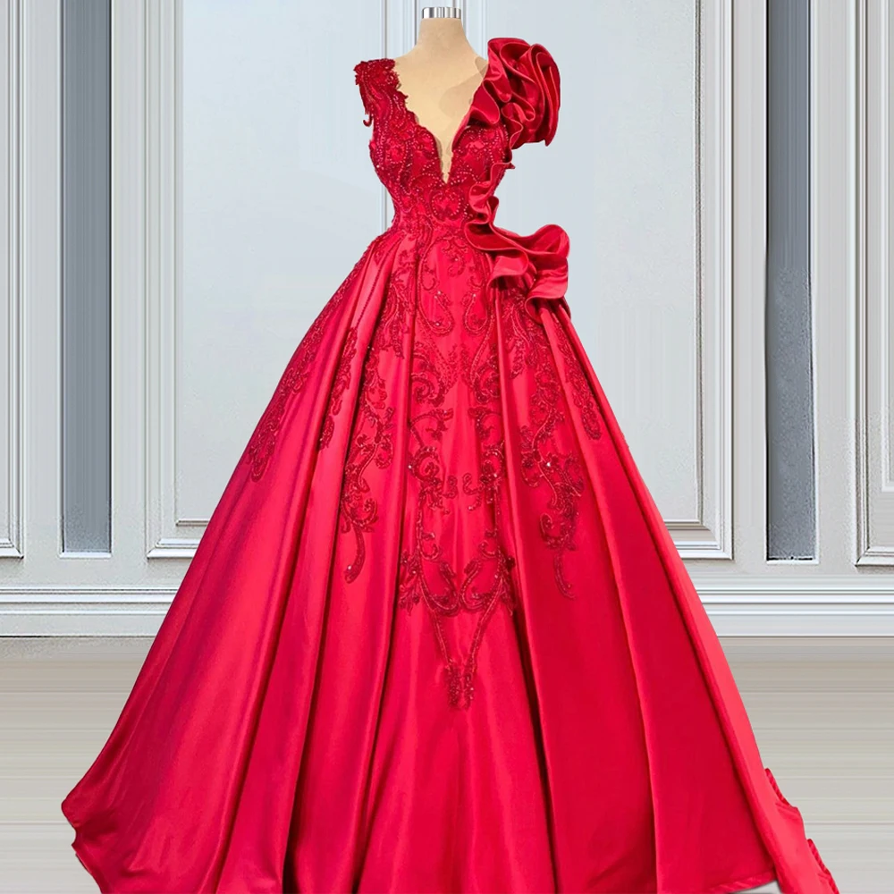 Beaded Lace Red Evening Dress Princess Ball Gown Prom Dress Appliques Elegant Wedding Party Dress Plus Size Engagement Dress
Beaded Lace Red Evening Dress Princess Ball Gown Prom Dress Appliques Elegant Wedding Party Dress Plus Size Engagement Dress