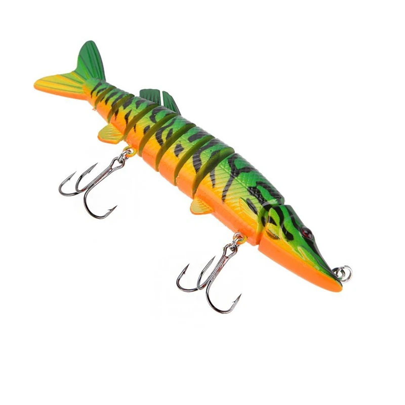 5 "/ 12.5 cm 20 g Realistic multi-Articule hard Fishing Lure 9 segement Pike Maskinonge Swimbait crankbait fish lures w | Спорт и