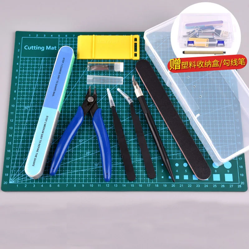 Hobby Model Model Building Tools Set DIY Accessories For Gundam Tools Cutting Mat Grinding Machine Polishing Tools Kit
Hobby Model Model Building Tools Set DIY Accessories For Gundam Tools Cutting Mat Grinding Machine Polishing Tools Kit