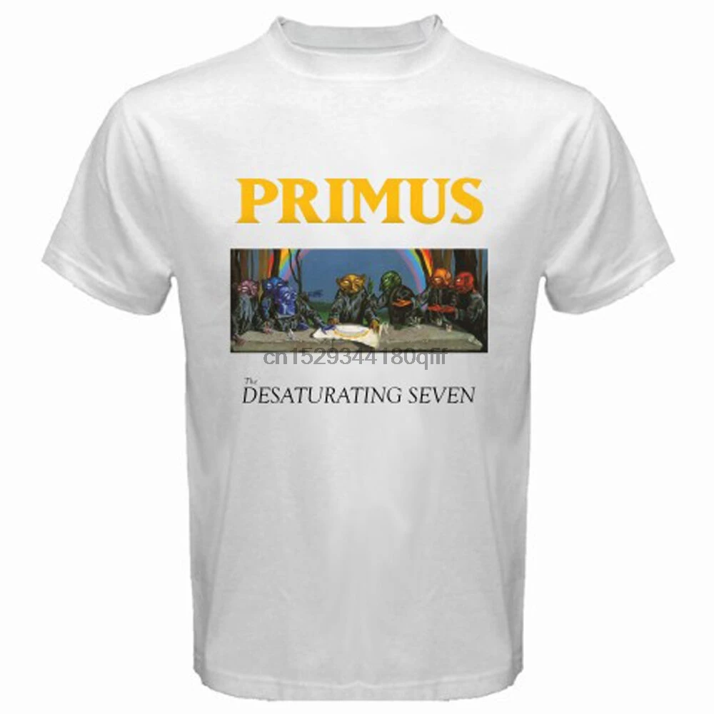 Новинка альбом PRIMUS с логотипом рок-группы Tour 2017 мужская белая футболка размер S-3XL