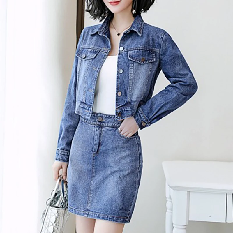 Spring And Autumn Fashion Suit 2023 Denim Skirt, Spring Two-piece Skirt, Smart Style Of Work
Spring And Autumn Fashion Suit 2023 Denim Skirt, Spring Two-piece Skirt, Smart Style Of Work