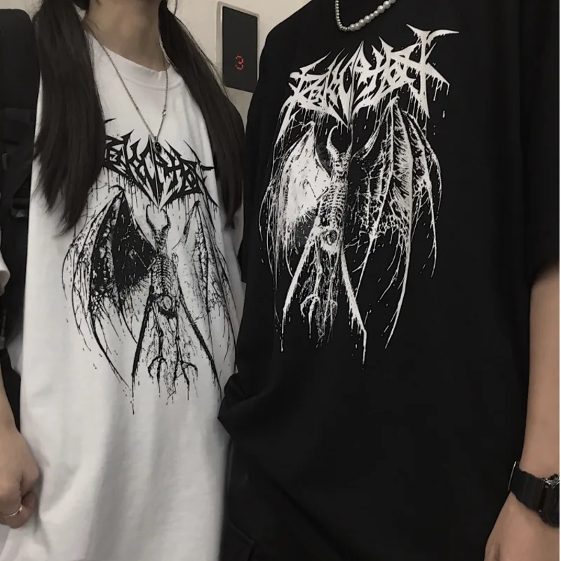 Women T-shirt Harajuku Top Harajuku Vintage Korean Black Demon Punk Gothic Anime Print Clothes Plus Size T-shirts Couple Outfit
Women T-shirt Harajuku Top Harajuku Vintage Korean Black Demon Punk Gothic Anime Print Clothes Plus Size T-shirts Couple Outfit