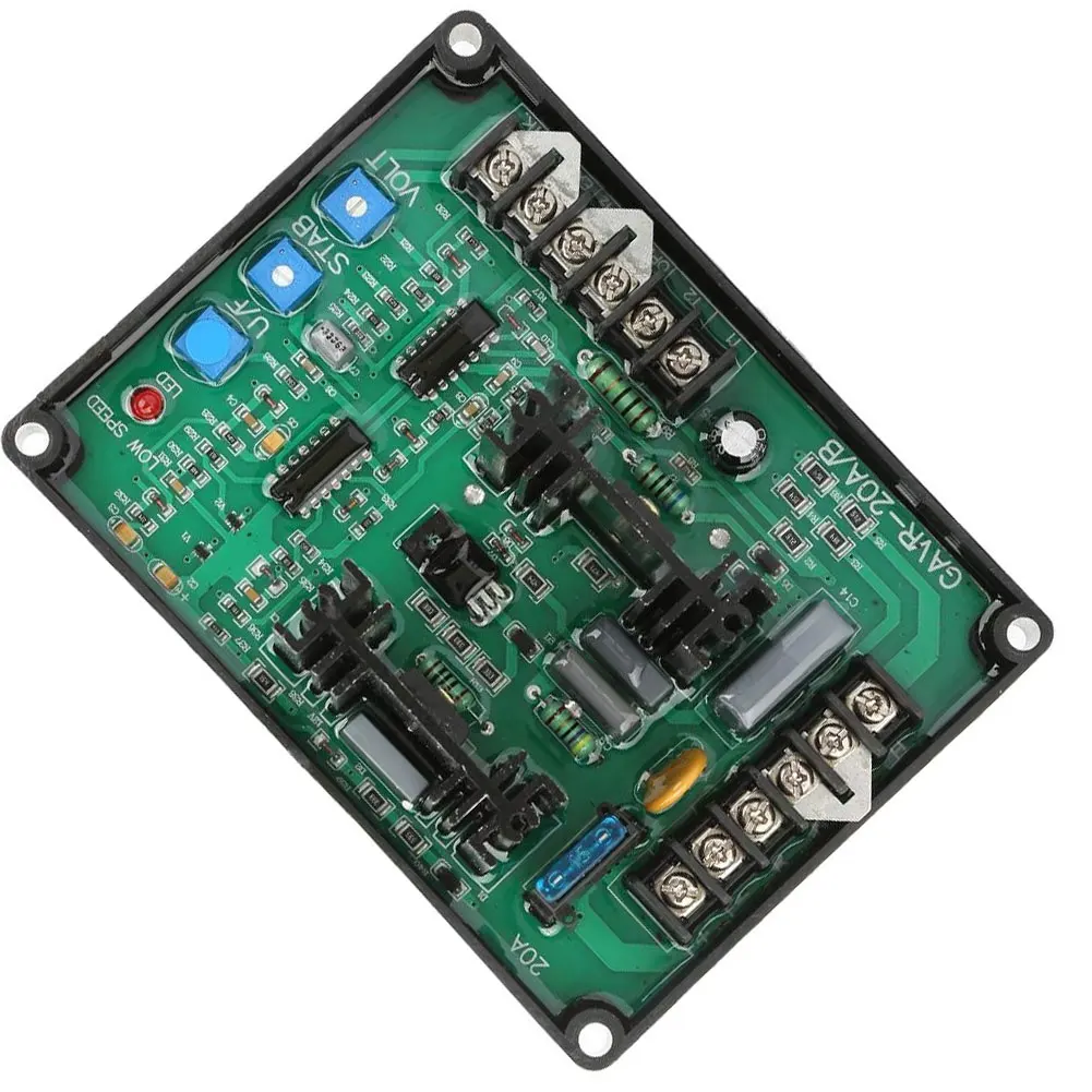 GAVR-20A Voltage Regulator Automatic Controller Module 50/60Hz Adjustable Universal For Brushless Generator Single/Three Phases
GAVR-20A Voltage Regulator Automatic Controller Module 50/60Hz Adjustable Universal For Brushless Generator Single/Three Phases