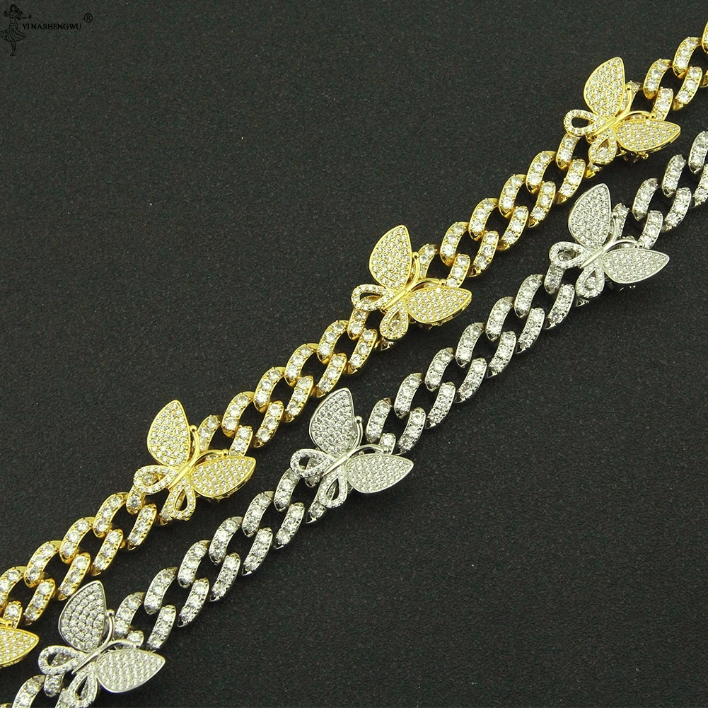 Full Miami Curb Cuban Chain with Butterfly Choker Necklaces for Men Choker Jewelry Gold Hip Hop Iced Out Paved Rhinestones 13MM
Full Miami Curb Cuban Chain with Butterfly Choker Necklaces for Men Choker Jewelry Gold Hip Hop Iced Out Paved Rhinestones 13MM