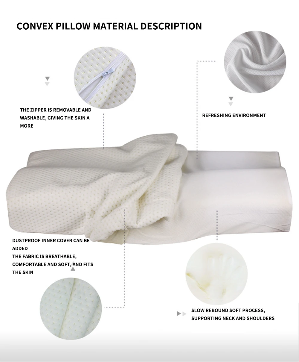 60x34cm Neck Protection Pillows Orthopedic Slow Rebound Cervical Butterfly Shaped Memory Foam Bedding Pillow For Health Care
60x34cm Neck Protection Pillows Orthopedic Slow Rebound Cervical Butterfly Shaped Memory Foam Bedding Pillow For Health Care
