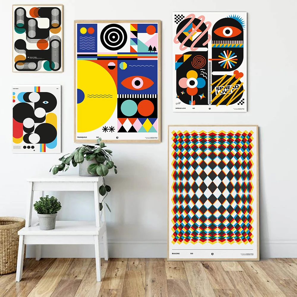 Nordic Retro Colorful Geometric Art Pattern Poster Abstract Line Prints Pictures for Interior Living Room Home Cuadros Decor
Nordic Retro Colorful Geometric Art Pattern Poster Abstract Line Prints Pictures for Interior Living Room Home Cuadros Decor