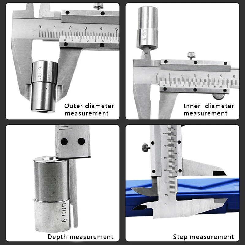 Vernier Caliper Carbon Steel Vernier Caliper Metal Caliper Measuring Instrument Micrometer Measuring Ruler 
Vernier Caliper Carbon Steel Vernier Caliper Metal Caliper Measuring Instrument Micrometer Measuring Ruler