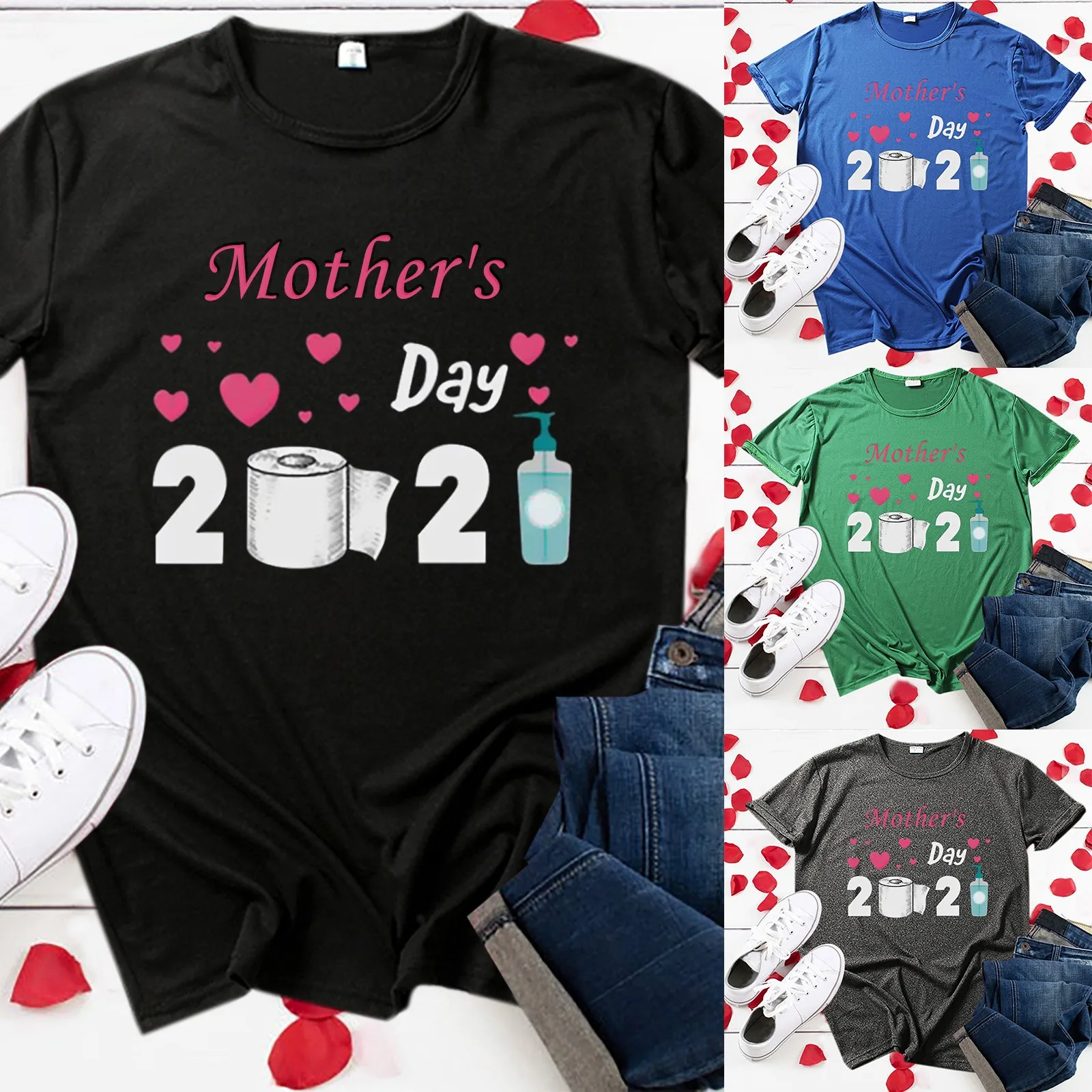 Women's T-shirts Mother's Day Print O-Neck Short Sleeve T-Shirt Top Fashion Loose Casual Blouse 2021 New женские футболки #40
Women's T-shirts Mother's Day Print O-Neck Short Sleeve T-Shirt Top Fashion Loose Casual Blouse 2021 New женские футболки #40