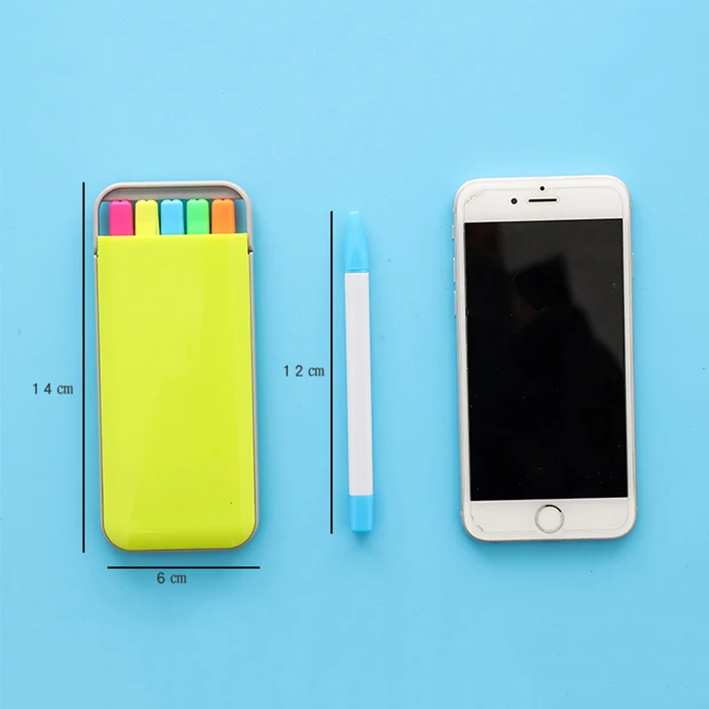 5pcs/Box Candy Color Fluorescent Highlighter Pen Markers Drawing Graffiti Hand account Pen Student School Supplies Stationery
5pcs/Box Candy Color Fluorescent Highlighter Pen Markers Drawing Graffiti Hand account Pen Student School Supplies Stationery