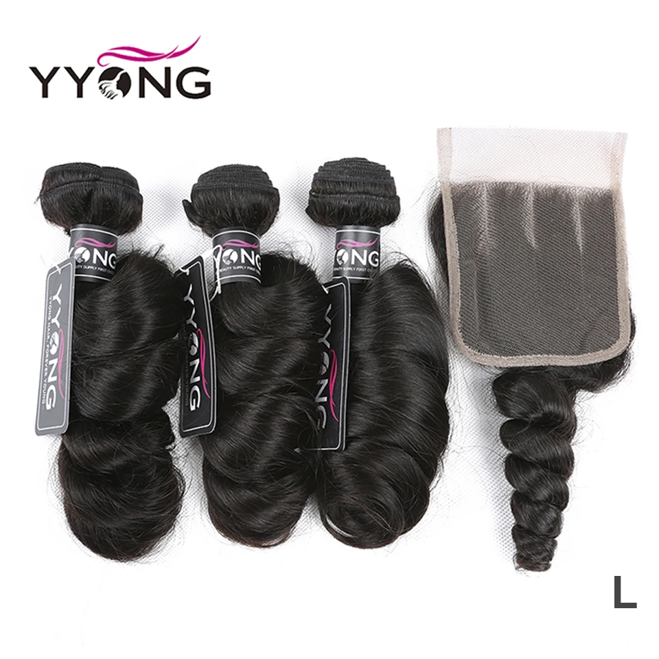 Yyong Hair Peruvian Loose Wave 3 Bundles Human Hair With Lace Closure 4*4 Lace Closure With Bundles Natural Color Remy Hair
Yyong Hair Peruvian Loose Wave 3 Bundles Human Hair With Lace Closure 4*4 Lace Closure With Bundles Natural Color Remy Hair