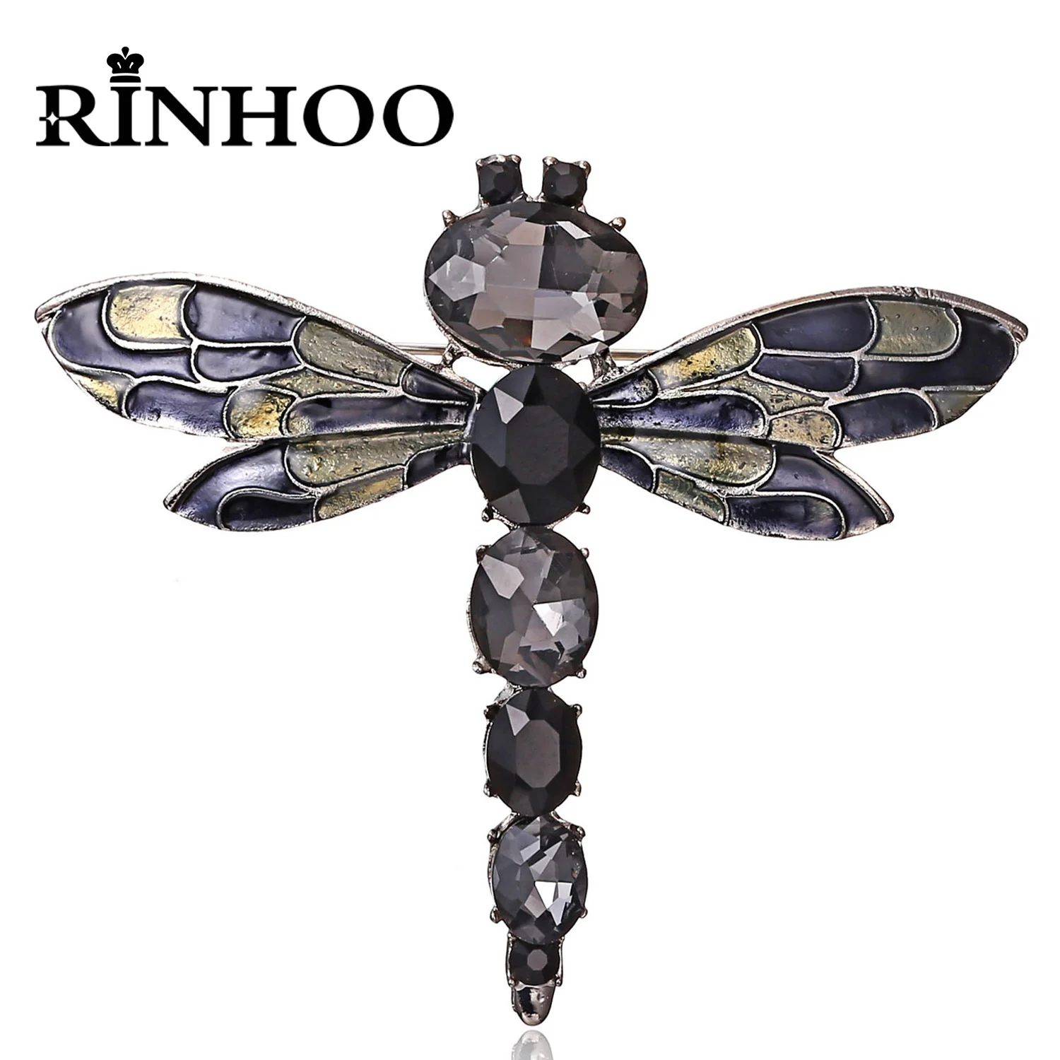 Rinhoo винтажные хрустальные броши в форме стрекозы женская модная брошь