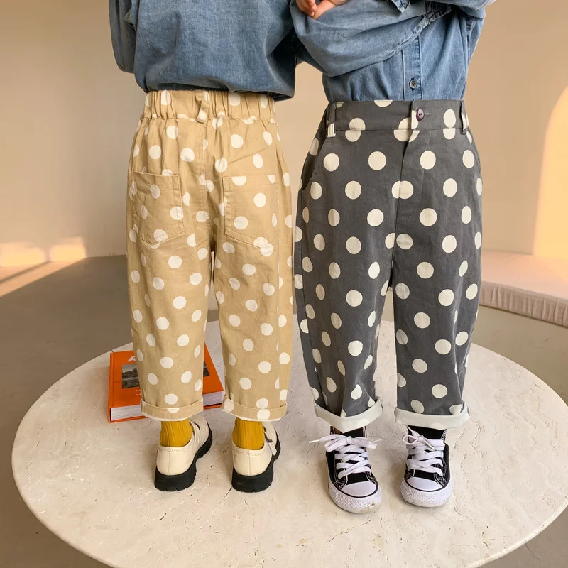 2021 Spring Fashion Boys And Girls Dot Print Dot Casual Trousers Kids Loose All-match Cotton Pants 1-7Y Children Bottoms
2021 Spring Fashion Boys And Girls Dot Print Dot Casual Trousers Kids Loose All-match Cotton Pants 1-7Y Children Bottoms