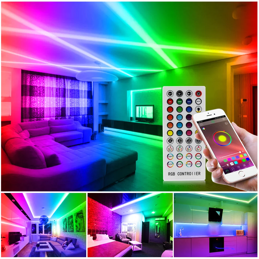 LED Strip Light RGB 5050 SMD 2835 Flexible Neon Ribbon 10m 15m 20m LED Strip RGB 12V LED Lights with Bluetooth Music Controller
LED Strip Light RGB 5050 SMD 2835 Flexible Neon Ribbon 10m 15m 20m LED Strip RGB 12V LED Lights with Bluetooth Music Controller