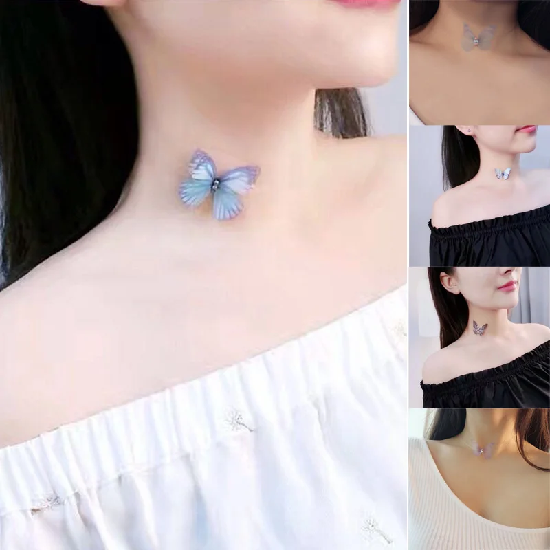 Crazy Feng New Elegant Crystal Colorful 3D Butterfly Chokers Necklace Invisible Fish line Silk Necklaces For Women Gift
Crazy Feng New Elegant Crystal Colorful 3D Butterfly Chokers Necklace Invisible Fish line Silk Necklaces For Women Gift