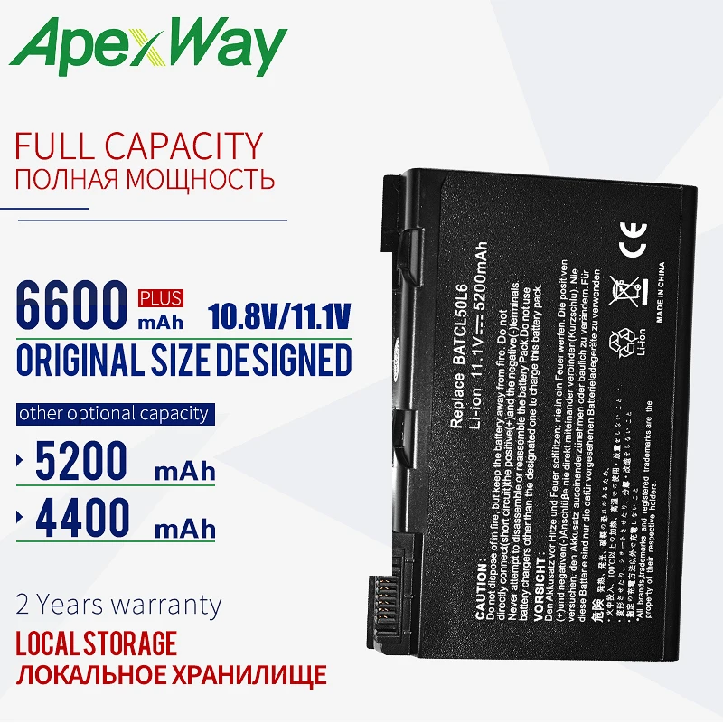 Аккумулятор для ноутбука Acer Aspire 11,1, 3100, 3690, 5100, 5515, 5610, 5630, 5650, 5680, 9110, 9120, 9800, 9810, 9920, G, 6 ячеек
Аккумулятор для ноутбука Acer Aspire 11,1, 3100, 3690, 5100, 5515, 5610, 5630, 5650, 5680, 9110, 9120, 9800, 9810, 9920, G, 6 ячеек