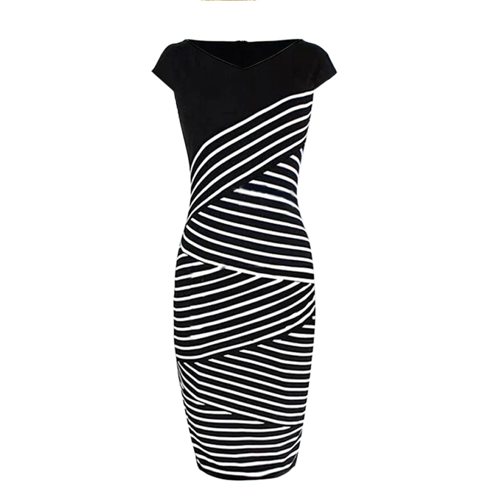 Summer Short Sleeve Sexy Party Travel Daily Elegant Wrap Striped Fashion Women Slim Dress 
Summer Short Sleeve Sexy Party Travel Daily Elegant Wrap Striped Fashion Women Slim Dress