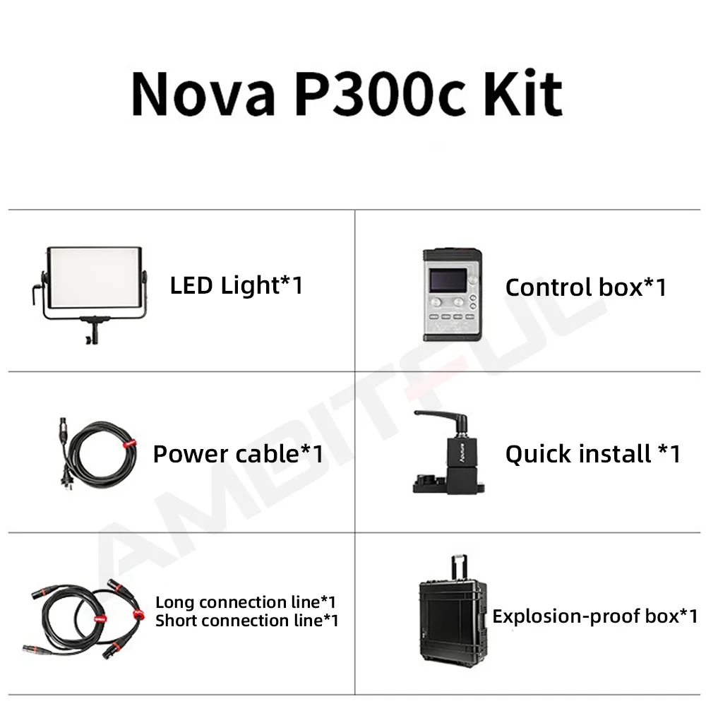 Aputure Nova P300C RGB светильник для видеосъемки 2000-10000K дневсветильник освещение
