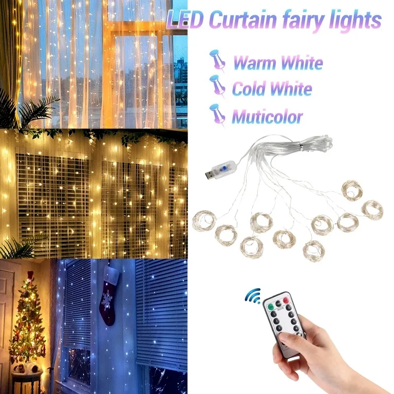 USB Festoon Led String Light Garland Curtain Fairy Lights New Year Christmas Light for Home Living Room Wedding Decoration
USB Festoon Led String Light Garland Curtain Fairy Lights New Year Christmas Light for Home Living Room Wedding Decoration