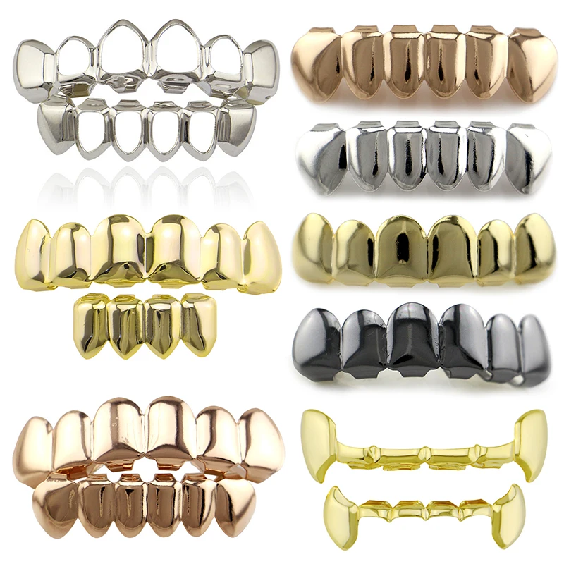 Grillz Top & Bottom Grills Party Dental Hot Sale Golden Teeth Cosplay Jewelry Tooth Rapper Punk 1PC Teeth Caps Hip Hop
Grillz Top & Bottom Grills Party Dental Hot Sale Golden Teeth Cosplay Jewelry Tooth Rapper Punk 1PC Teeth Caps Hip Hop
