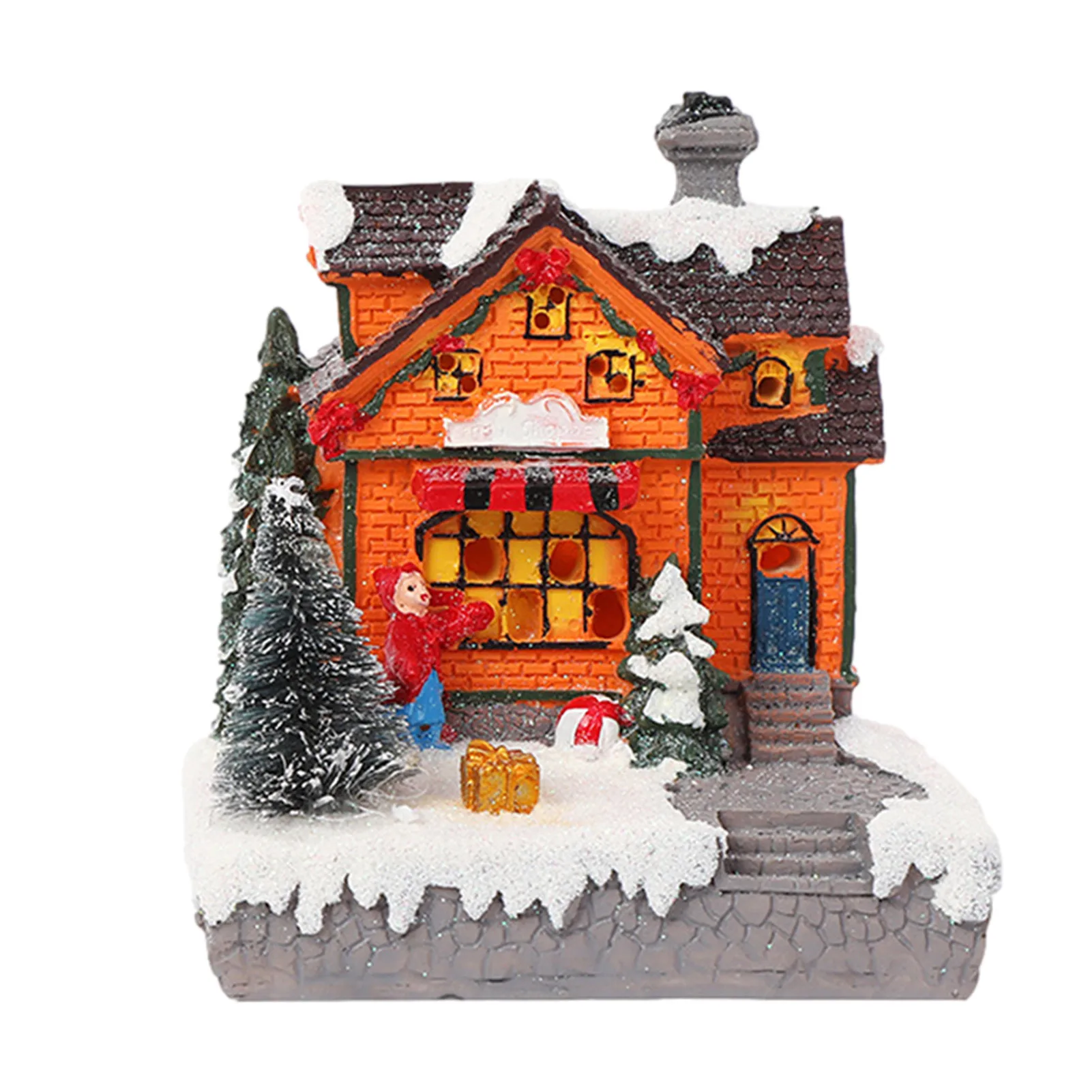 Christmas Snowy House Resin Luminous House With LED Warm Light Desktop Ornaments For Birthday Gift Home Children Room Admired
Christmas Snowy House Resin Luminous House With LED Warm Light Desktop Ornaments For Birthday Gift Home Children Room Admired
